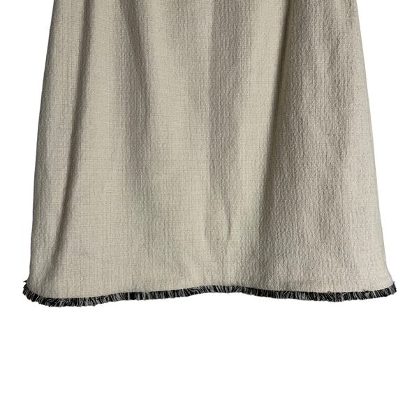 MaxMara Weekend Cream Tweed A-Line Knee Length Skirt Size 8 - Picture 8 of 10